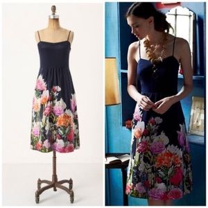 Anthropologie Blue floral dress